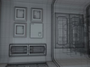 spaceship corridor hd Modelo 3D