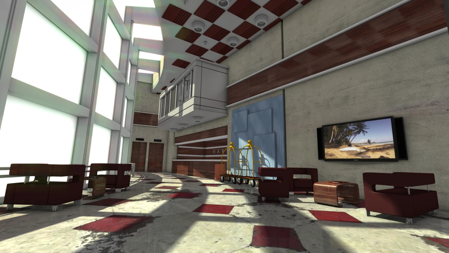 harriot hotel lobby 3D Model .c4d .max .obj .3ds .fbx .stl .blend 