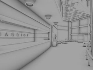 harriot hotel lobby 3D 模型