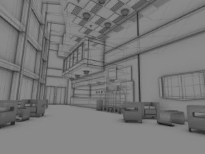 harriot hotel lobby 3D Model