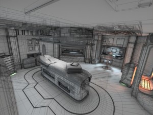 spaceship interior 3 hd 3D Model