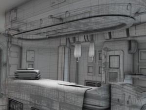 spaceship interior 3 hd 3D Model