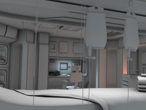 spaceship interior 3 hd 3D Model