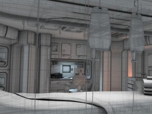 spaceship interior 3 hd 3D Model