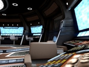 starship bridge command center Modello 3D
