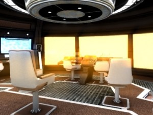 starship bridge command center Modello 3D
