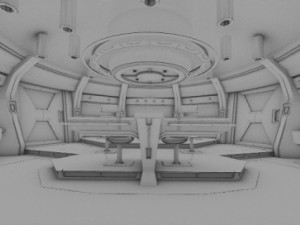 starship bridge command center Modello 3D
