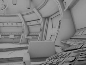 starship bridge command center Modello 3D