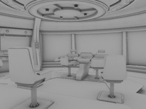 starship bridge command center Modello 3D