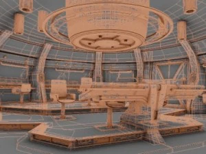 starship bridge command center 3D Model