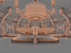starship bridge command center Modello 3D