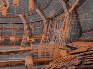 starship bridge command center Modello 3D