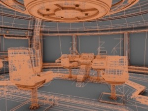 starship bridge command center Modello 3D