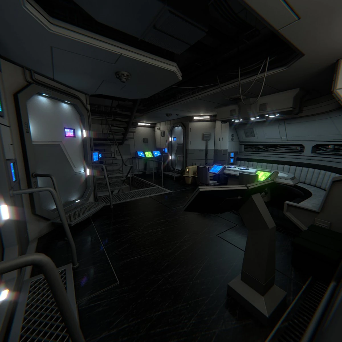 spaceship interior b hd 2 3D Model .c4d .max .obj .3ds .fbx .stl .blend 