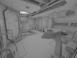 spaceship interior b hd 2 3D Model