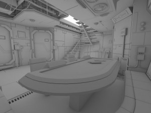 spaceship interior b hd 2 3D Model