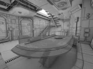 spaceship interior b hd 2 3D Model