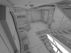 spaceship interior b hd 2 3D Model