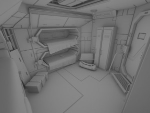 spaceship interior b hd 2 3D Model