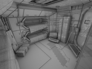 spaceship interior b hd 2 3D Model