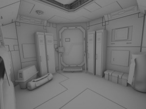 spaceship interior b hd 2 3D Model