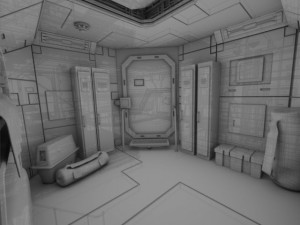 spaceship interior b hd 2 3D Model