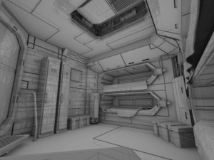spaceship interior b hd 2 3D Model