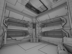spaceship interior b hd 2 3D Model