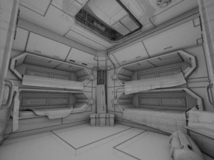 spaceship interior b hd 2 3D Model