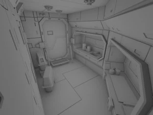 spaceship interior b hd 2 3D Model