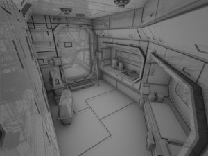 spaceship interior b hd 2 3D Model