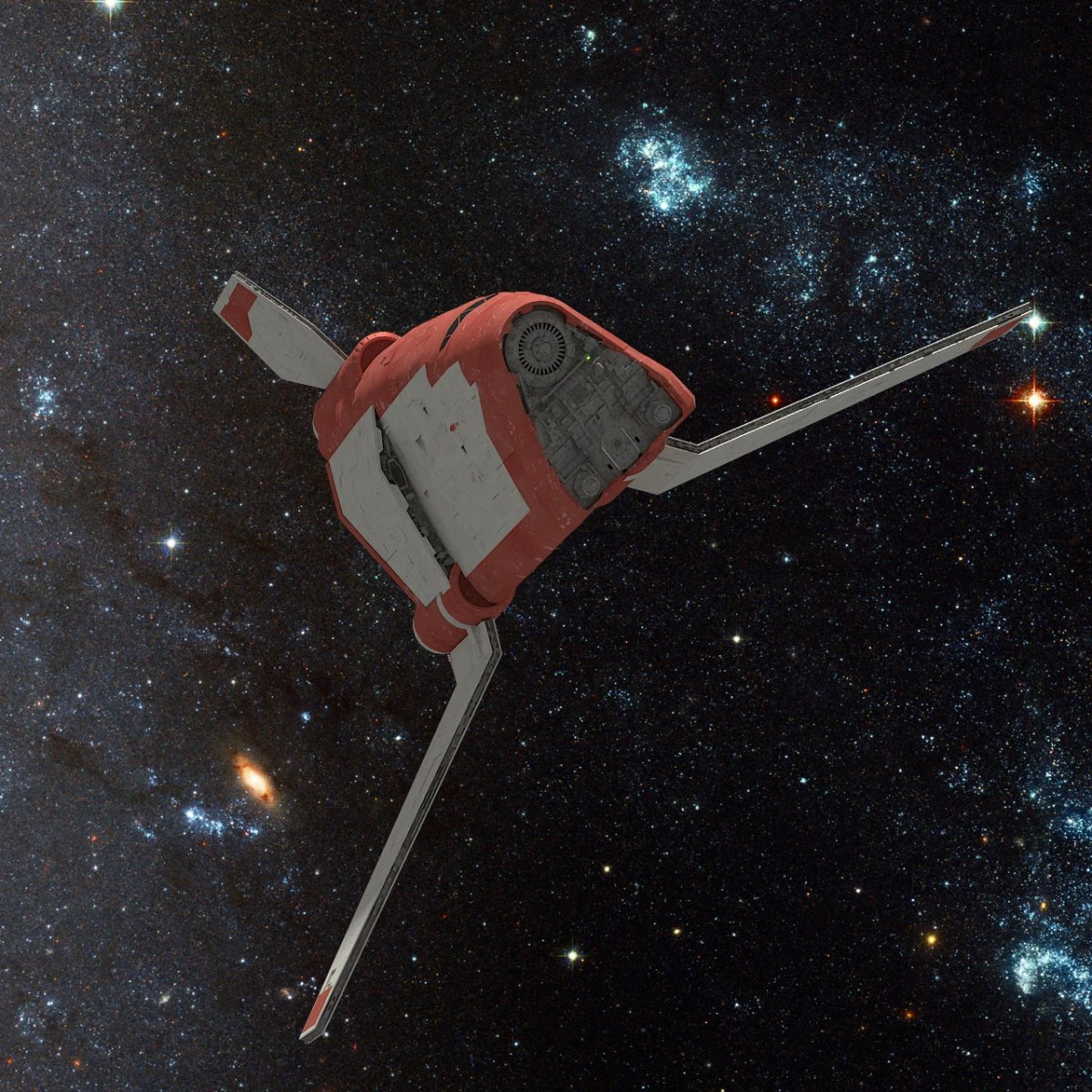 space freighter 3D Model .c4d .max .obj .3ds .fbx .stl .blend 