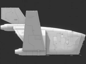 space freighter 3D Model