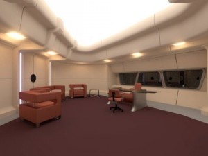 starship interior  captains office 3D Модель