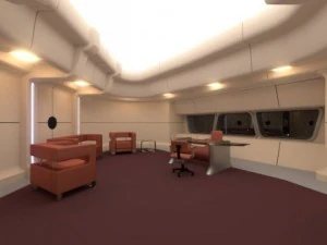 starship interior  captains office 3D Model