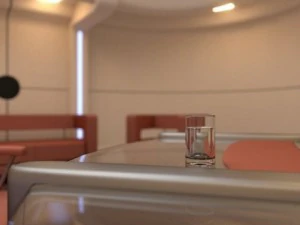 starship interior  captains office 3D Model