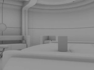 starship interior  captains office 3D Model