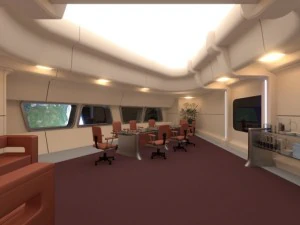 starship interior conference room 3D Model