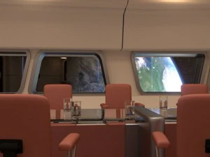 starship interior conference room 3D Model