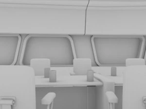 starship interior conference room 3D Model