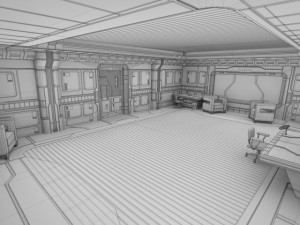 sci fi apartment 3D Model