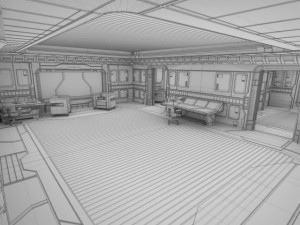 sci fi apartment 3D Model