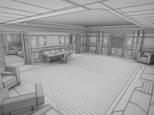 sci fi apartment 3D Model