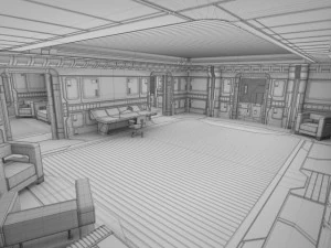 sci fi apartment 3D Model