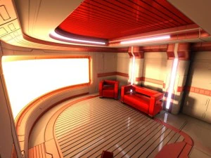 sci fi apartment 3D Model