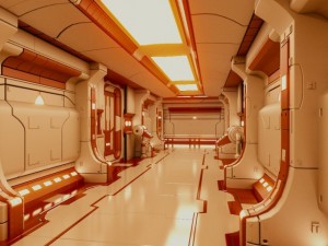 starship corridor hd 2 3D Model