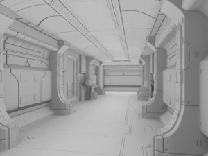 starship corridor hd 2 3D Model