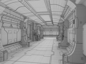 starship corridor hd 2 3D Модель