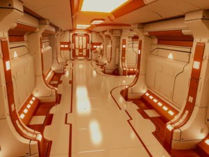 starship corridor hd 2 3D Model