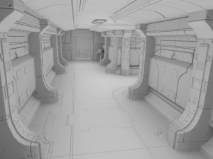 starship corridor hd 2 3D Model